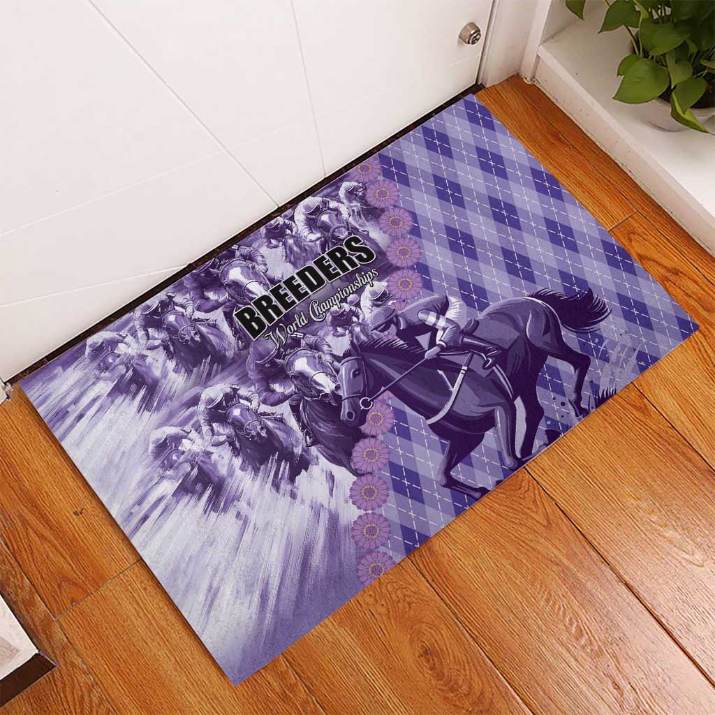 Breeders Horse Racing Rubber Doormat World Horse Racing Championships - Wonder Print Shop