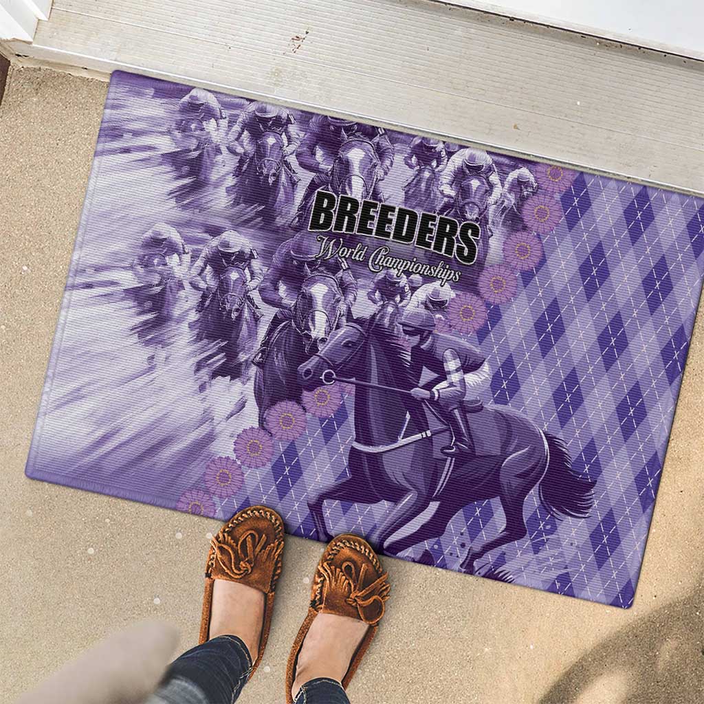 Breeders Horse Racing Rubber Doormat World Horse Racing Championships - Wonder Print Shop