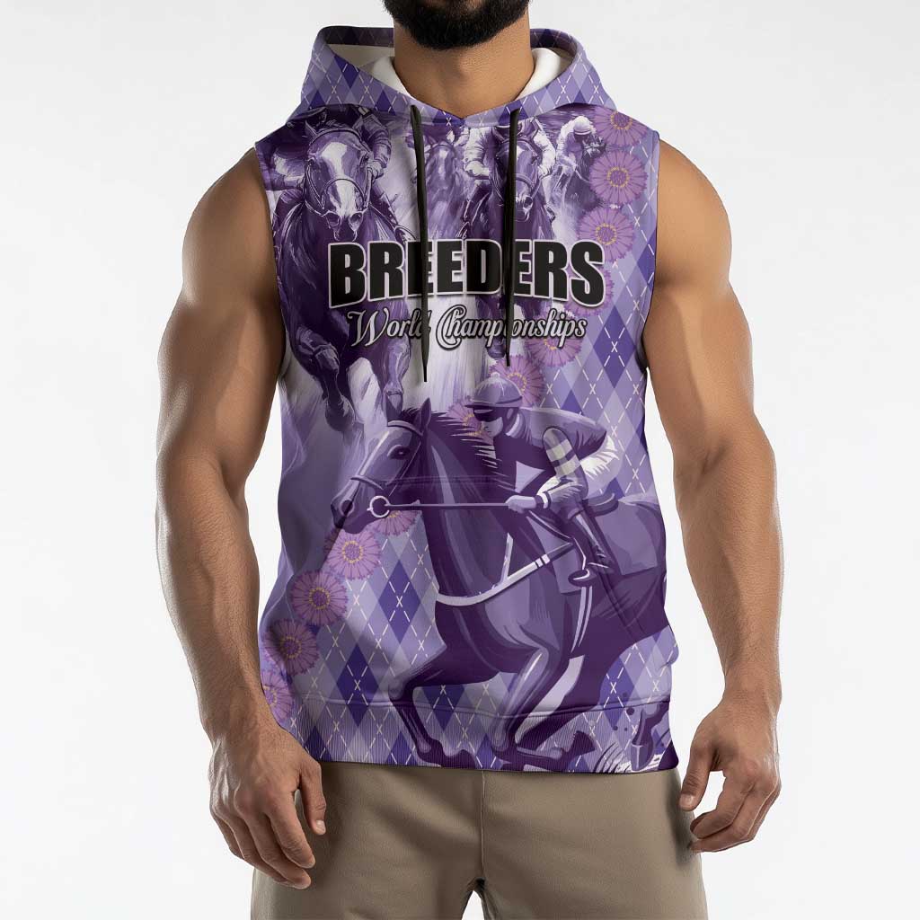 Personalized Breeders Horse Racing Sleeveless Hoodie World Horse Racing Championships - Wonder Print Shop