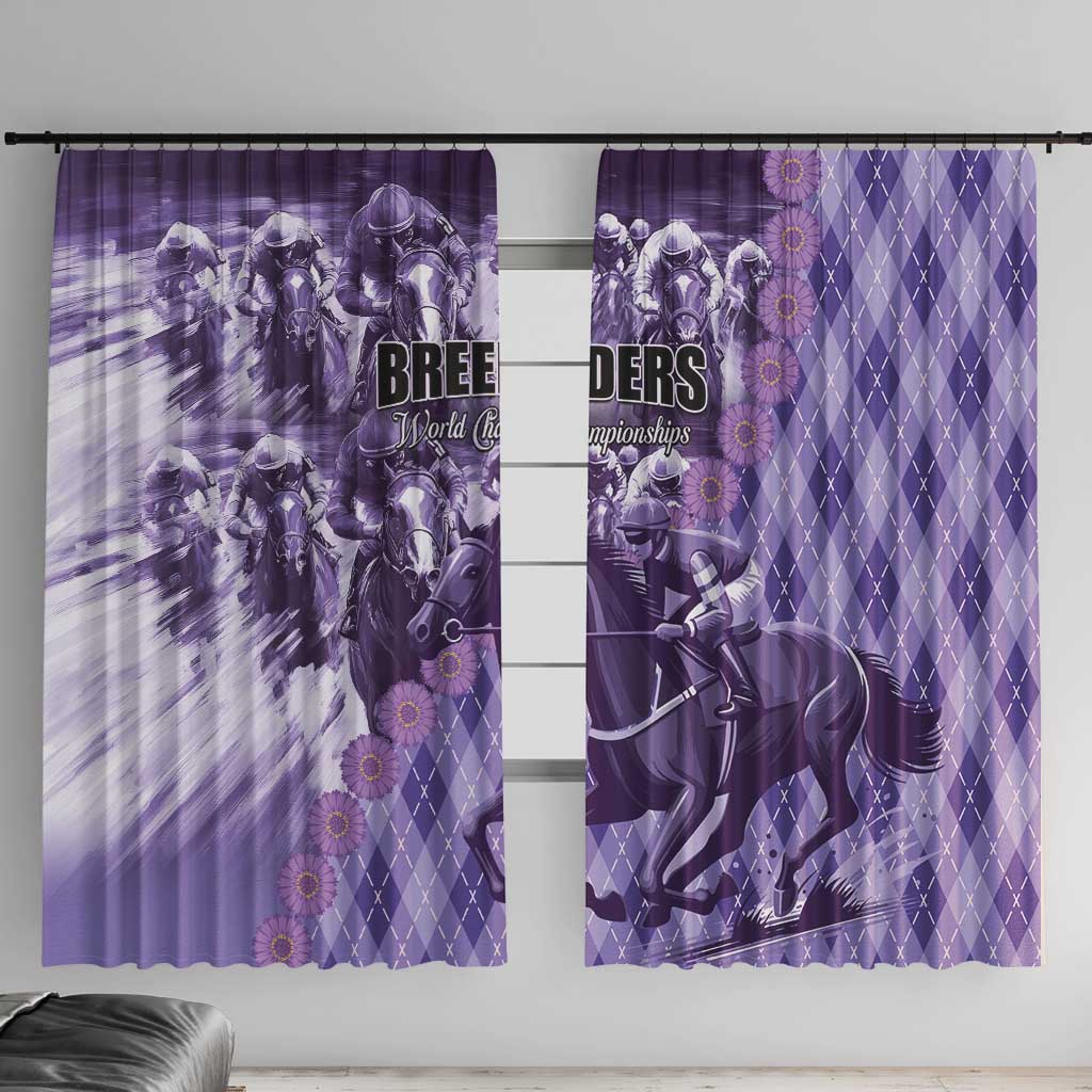 Breeders Horse Racing Window Curtain World Horse Racing Championships - Wonder Print Shop