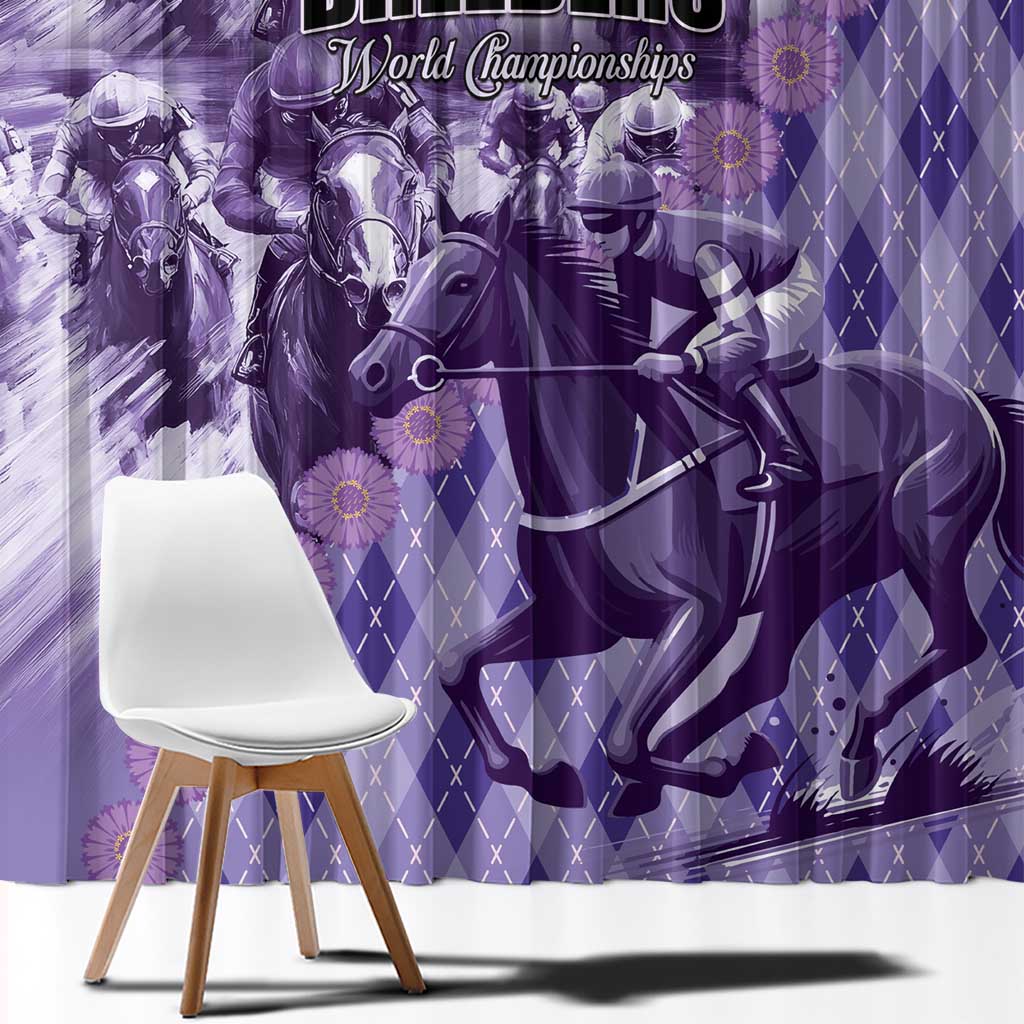 Breeders Horse Racing Window Curtain World Horse Racing Championships - Wonder Print Shop