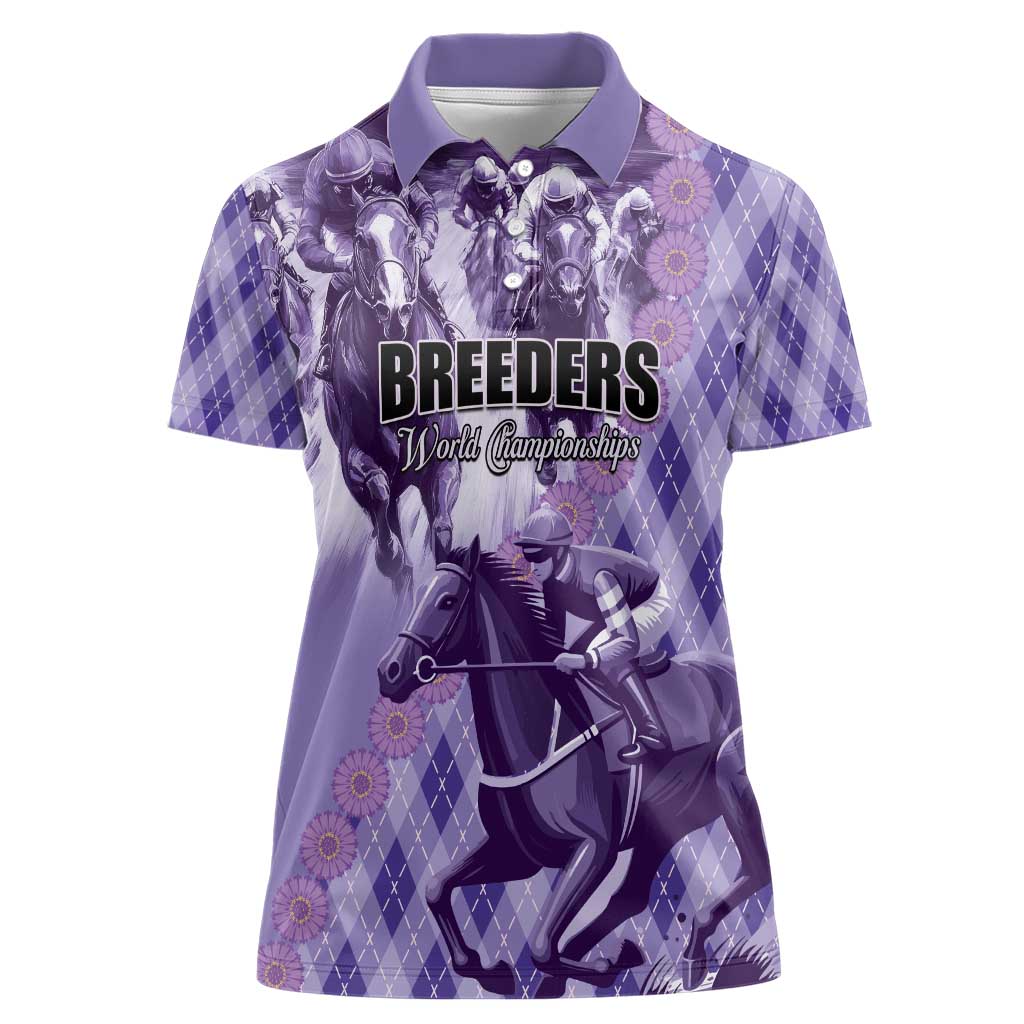 Personalized Breeders Horse Racing Women Polo Shirt World Horse Racing Championships - Wonder Print Shop