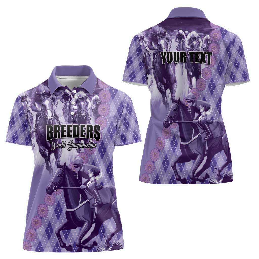 Personalized Breeders Horse Racing Women Polo Shirt World Horse Racing Championships - Wonder Print Shop