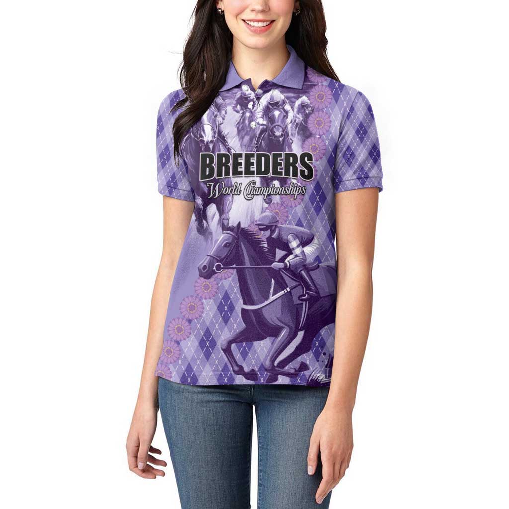 Personalized Breeders Horse Racing Women Polo Shirt World Horse Racing Championships - Wonder Print Shop