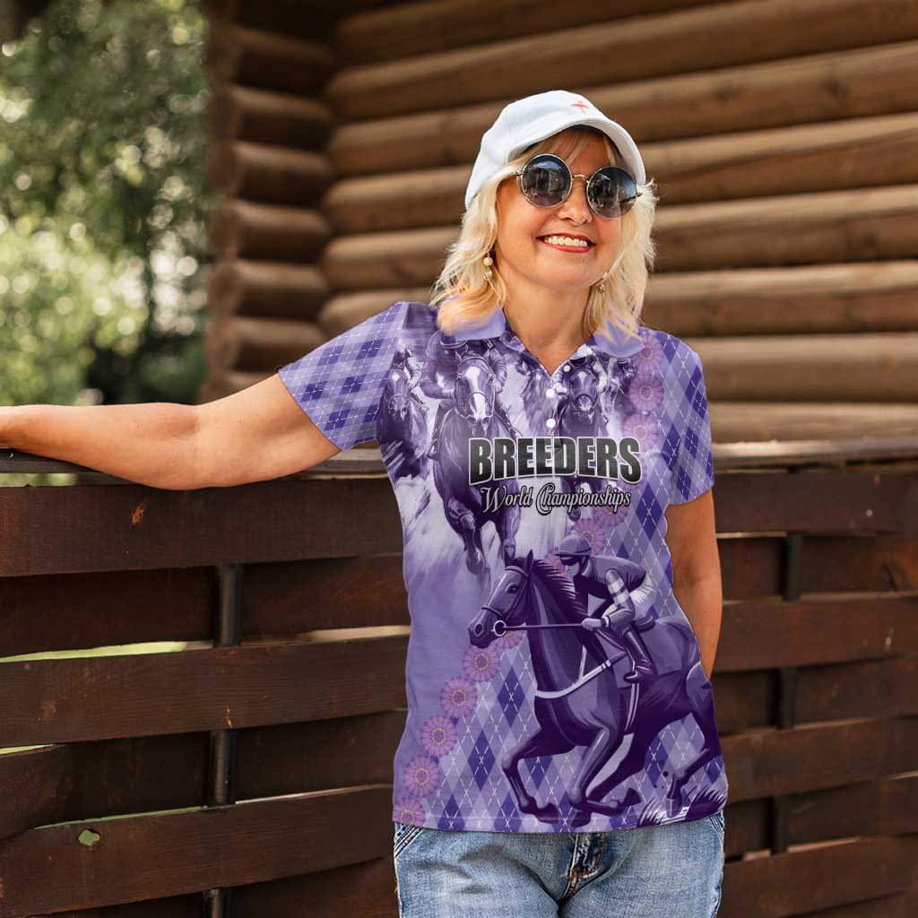 Personalized Breeders Horse Racing Women Polo Shirt World Horse Racing Championships - Wonder Print Shop