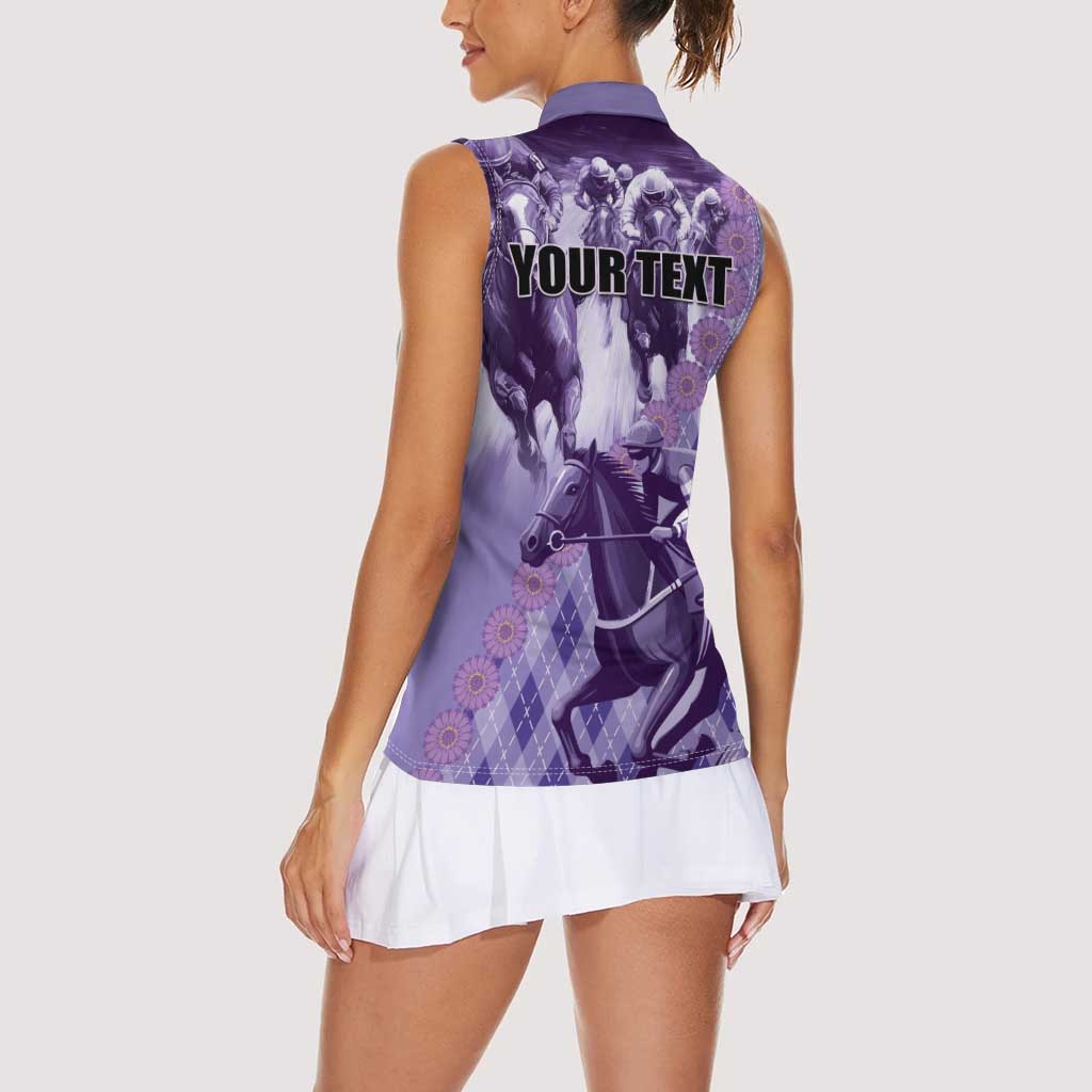 Personalized Breeders Horse Racing Women Sleeveless Polo Shirt World Horse Racing Championships - Wonder Print Shop