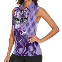 Personalized Breeders Horse Racing Women Sleeveless Polo Shirt World Horse Racing Championships - Wonder Print Shop