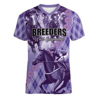 Personalized Breeders Horse Racing Women V-Neck T-Shirt World Horse Racing Championships - Wonder Print Shop