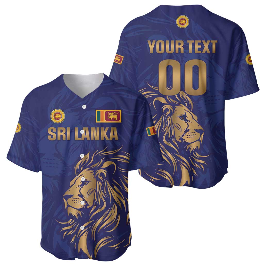 Custom Sri Lanka Cricket Baseball Jersey The Lions Go Champions - Wonder Print Shop