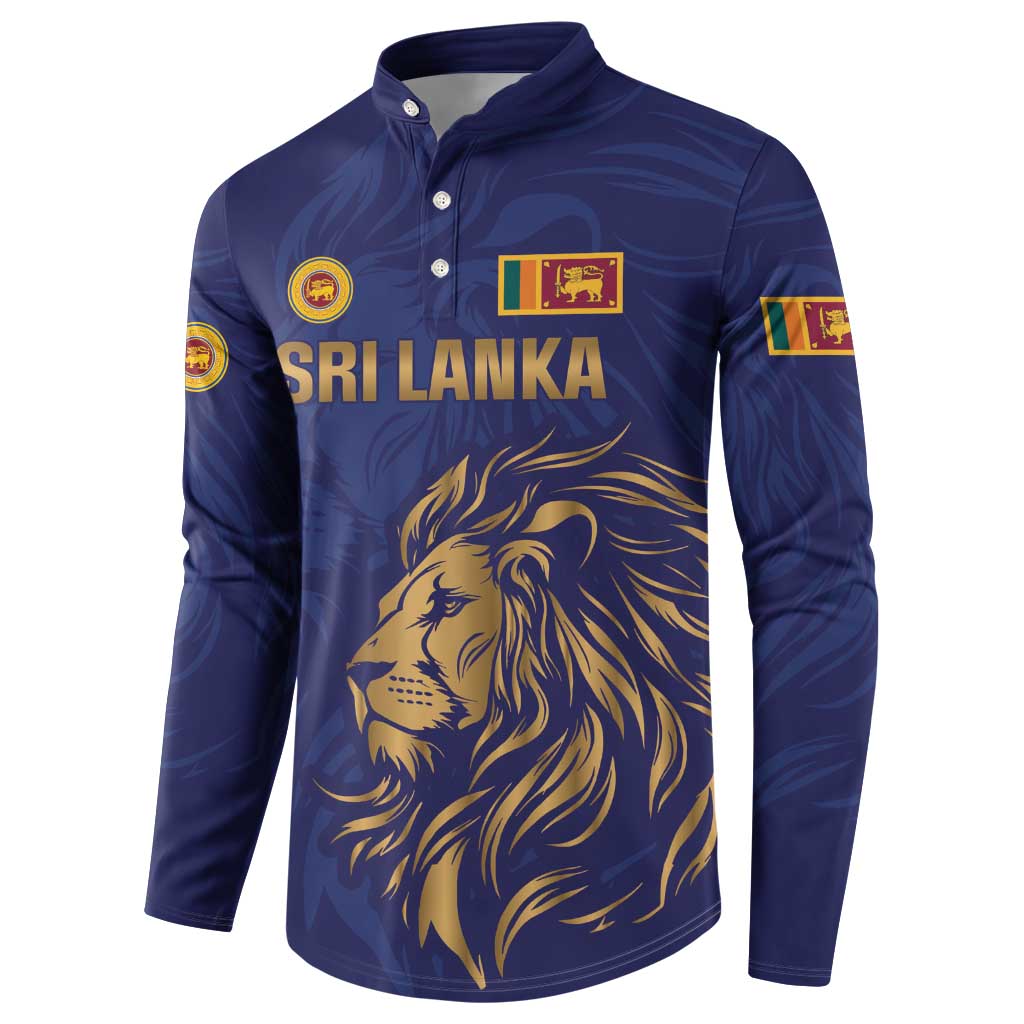 Custom Sri Lanka Cricket Button Sweatshirt The Lions Go Champions - Wonder Print Shop