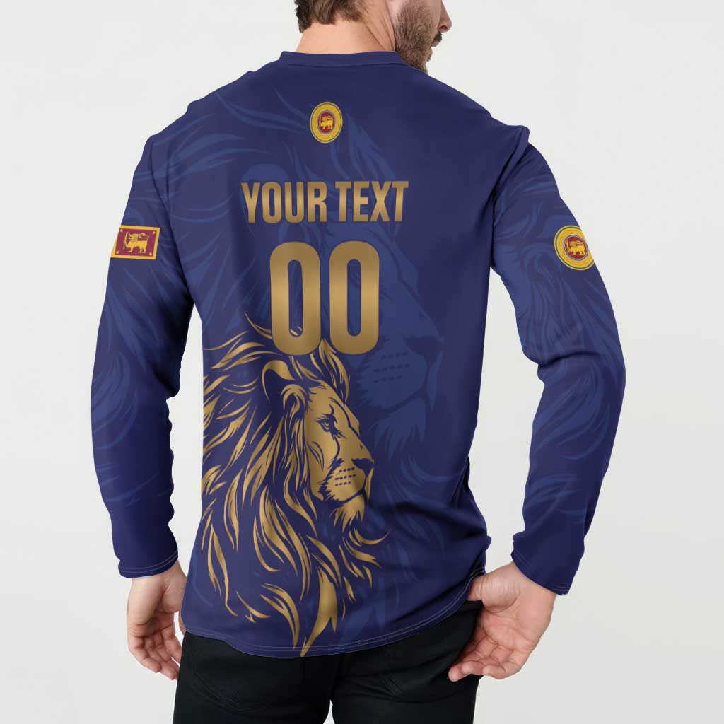 Custom Sri Lanka Cricket Button Sweatshirt The Lions Go Champions - Wonder Print Shop