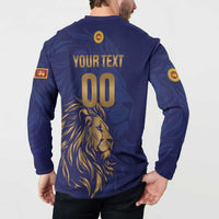 Custom Sri Lanka Cricket Button Sweatshirt The Lions Go Champions - Wonder Print Shop