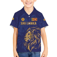 Custom Sri Lanka Cricket Kid Hawaiian Shirt The Lions Go Champions - Wonder Print Shop