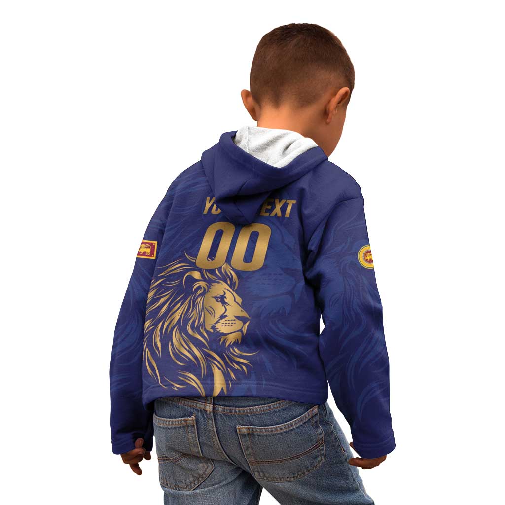 Custom Sri Lanka Cricket Kid Hoodie The Lions Go Champions - Wonder Print Shop