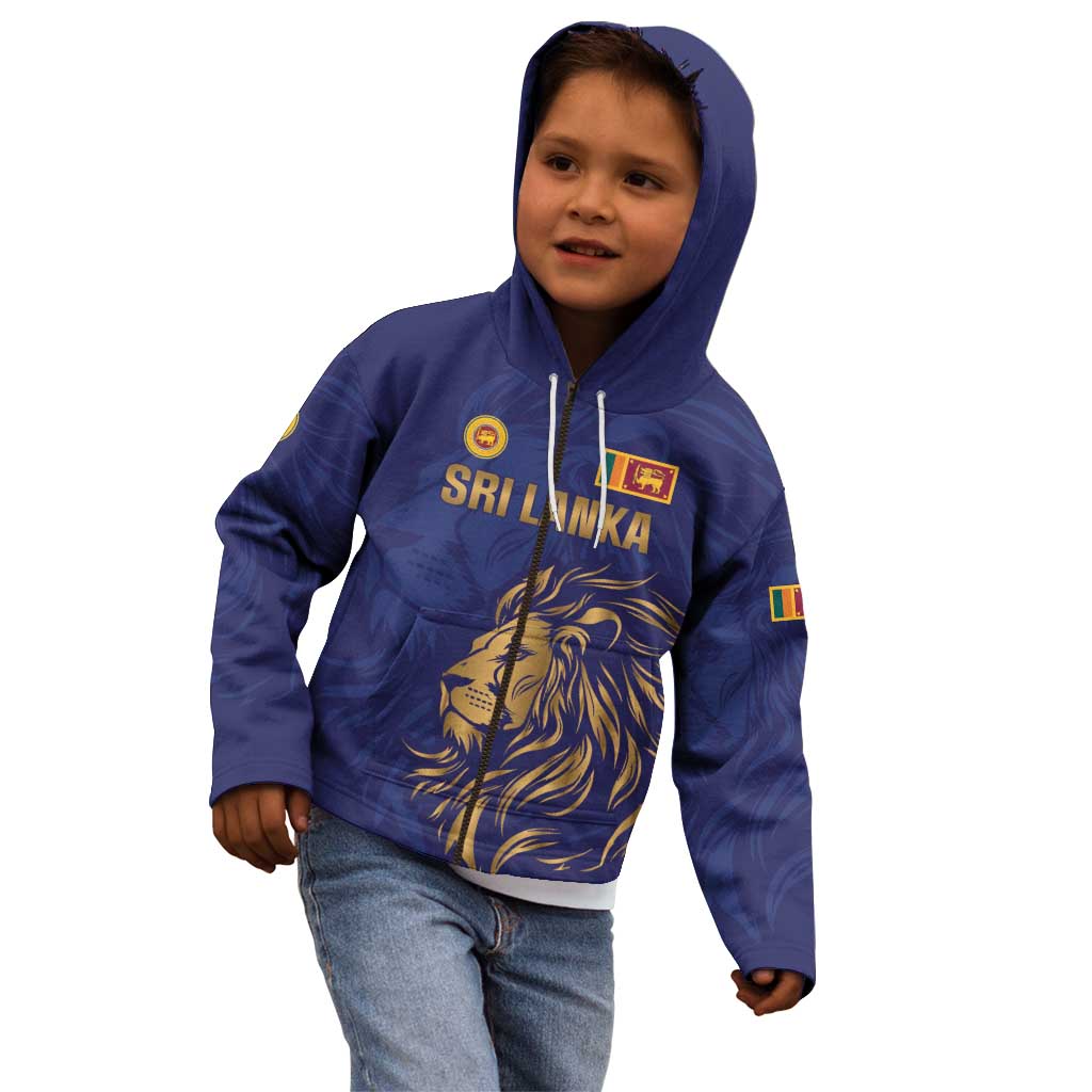 Custom Sri Lanka Cricket Kid Hoodie The Lions Go Champions - Wonder Print Shop