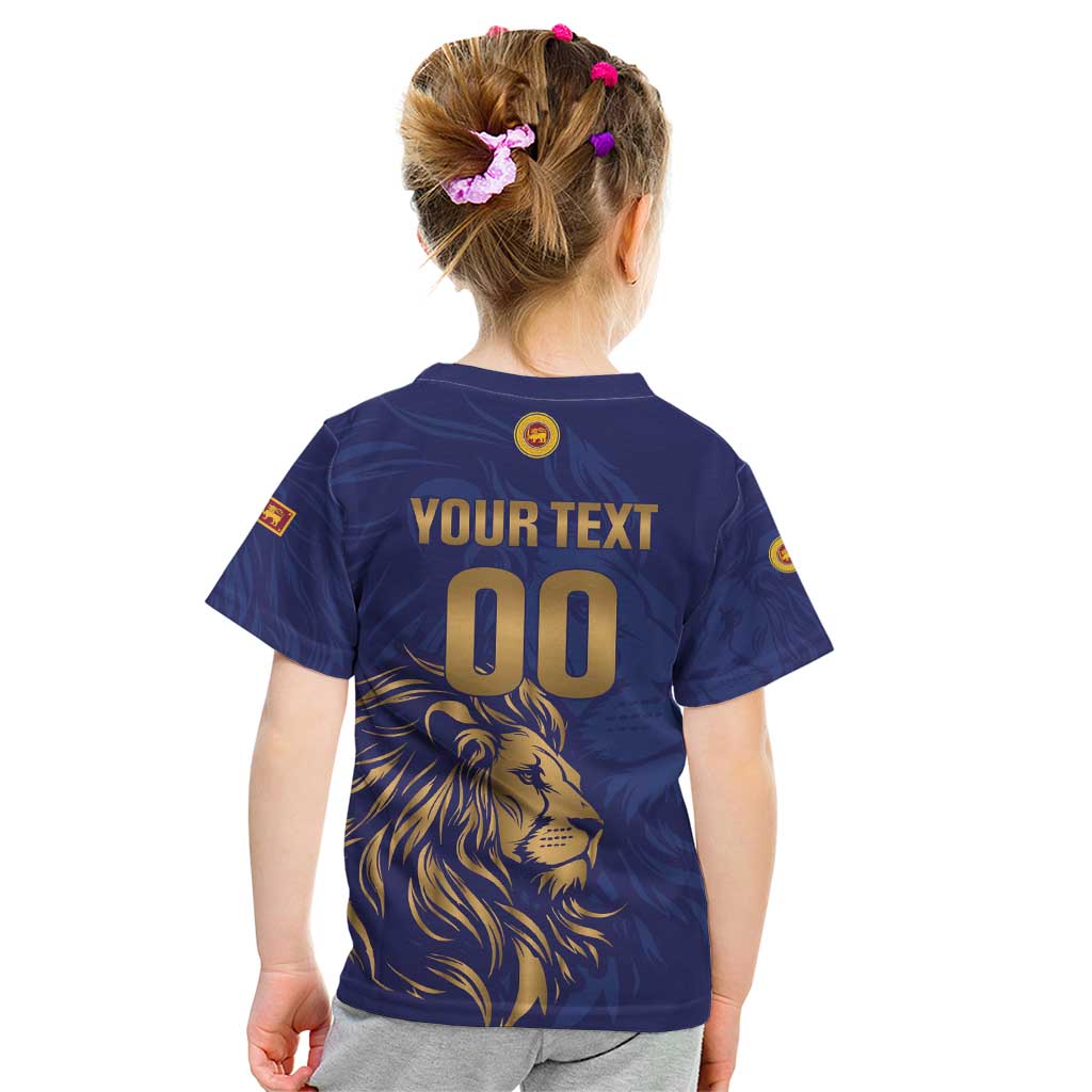 Custom Sri Lanka Cricket Kid T Shirt The Lions Go Champions - Wonder Print Shop