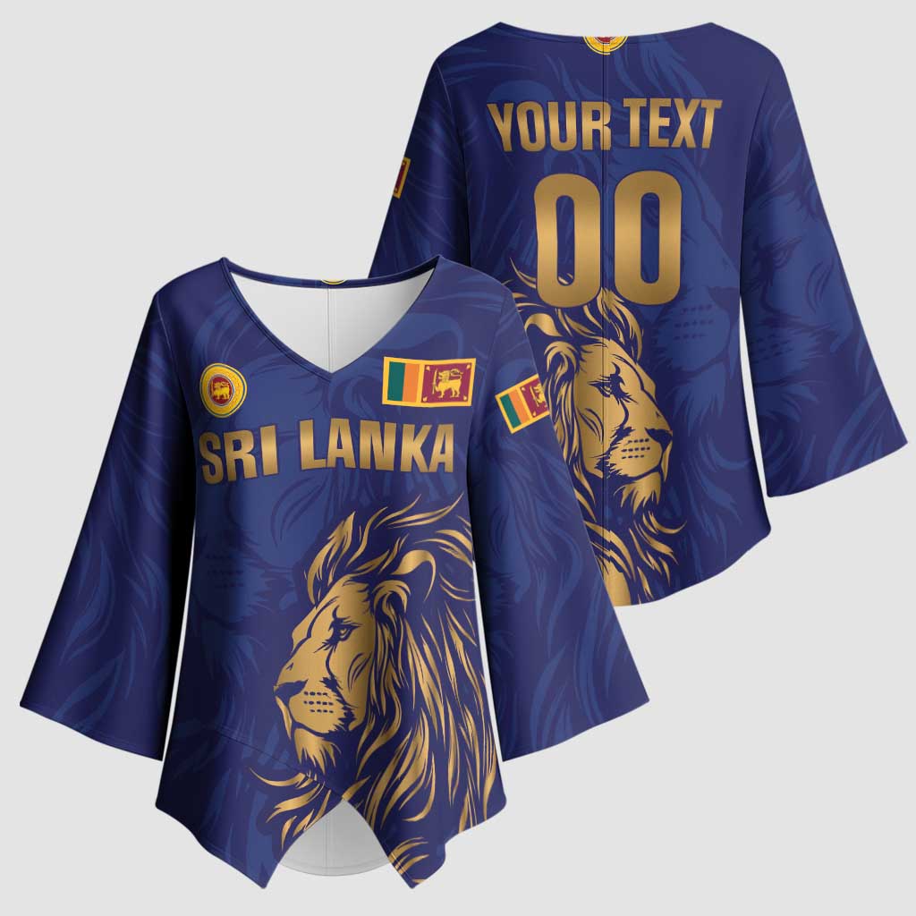Custom Sri Lanka Cricket Kimono Sleeve Blouse The Lions Go Champions - Wonder Print Shop