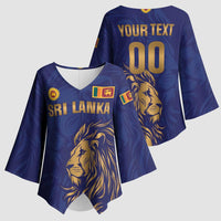 Custom Sri Lanka Cricket Kimono Sleeve Blouse The Lions Go Champions - Wonder Print Shop
