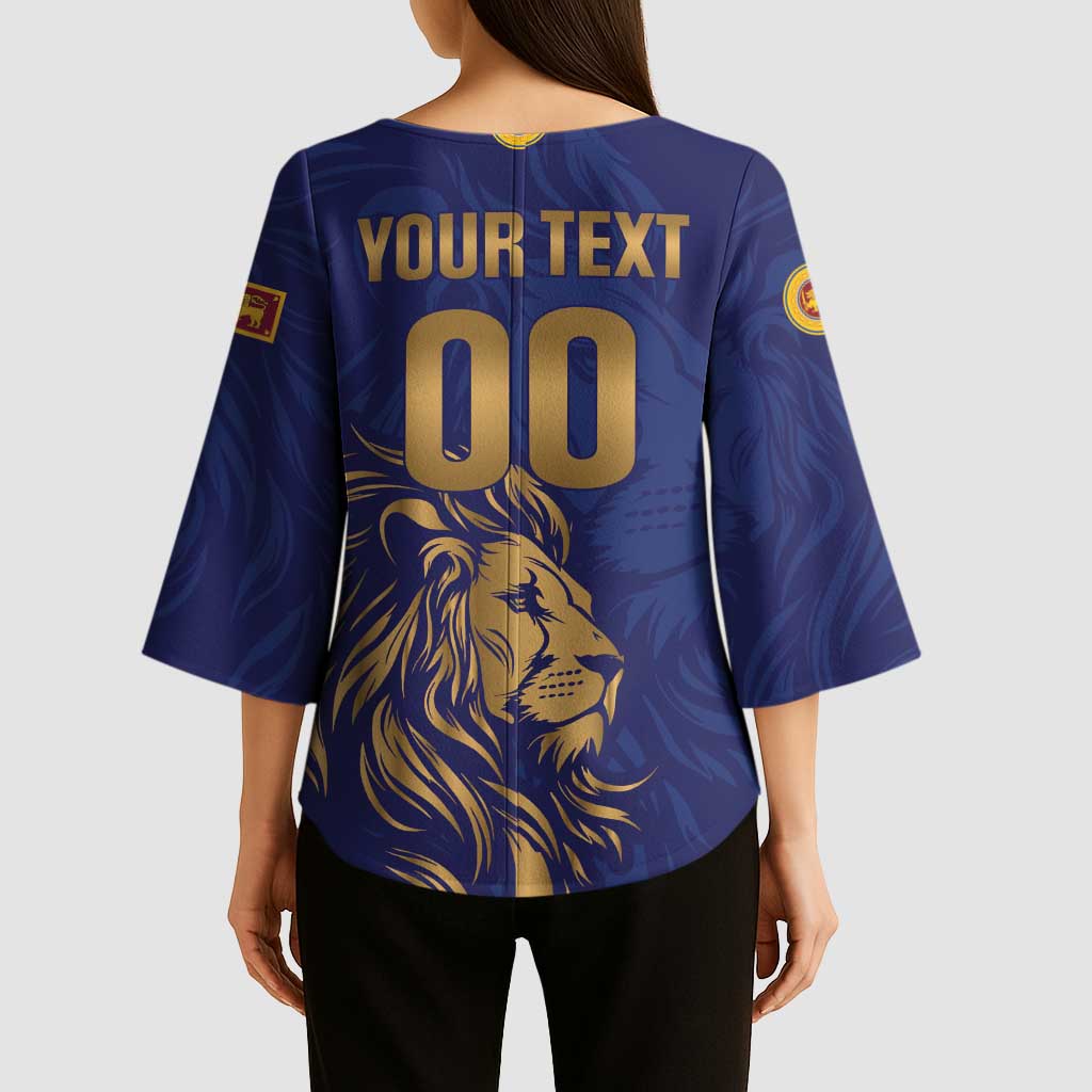 Custom Sri Lanka Cricket Kimono Sleeve Blouse The Lions Go Champions - Wonder Print Shop