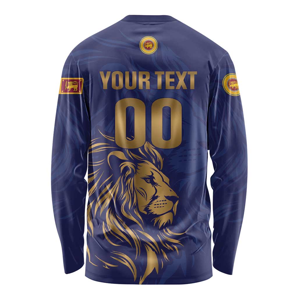 Custom Sri Lanka Cricket Long Sleeve Shirt The Lions Go Champions - Wonder Print Shop