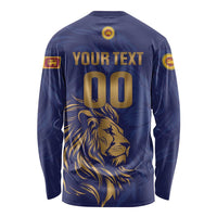 Custom Sri Lanka Cricket Long Sleeve Shirt The Lions Go Champions - Wonder Print Shop