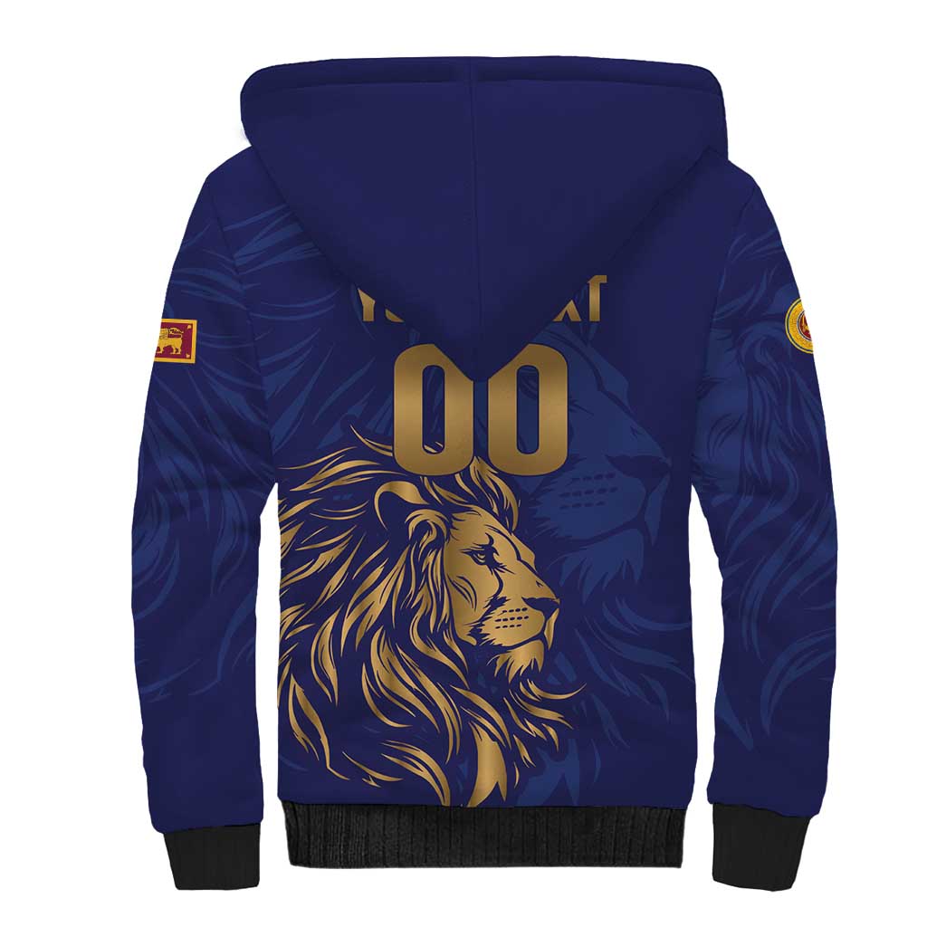 Custom Sri Lanka Cricket Sherpa Hoodie The Lions Go Champions - Wonder Print Shop