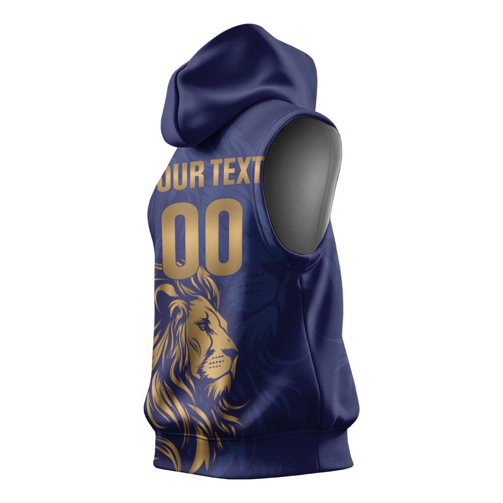 Custom Sri Lanka Cricket Sleeveless Hoodie The Lions Go Champions - Wonder Print Shop