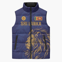 Custom Sri Lanka Cricket Sleeveless Puffer Jacket The Lions Go Champions - Wonder Print Shop