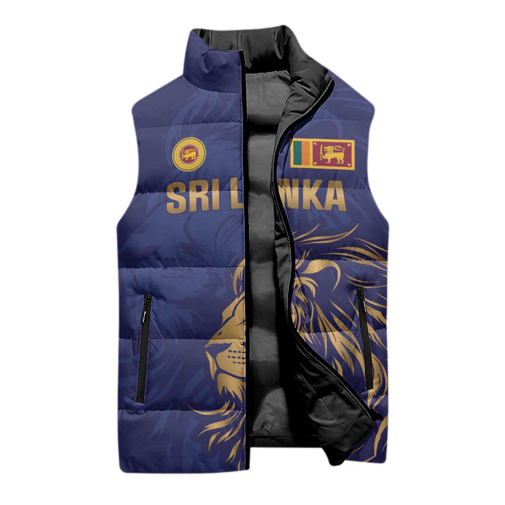Custom Sri Lanka Cricket Sleeveless Puffer Jacket The Lions Go Champions - Wonder Print Shop