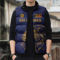 Custom Sri Lanka Cricket Sleeveless Puffer Jacket The Lions Go Champions - Wonder Print Shop