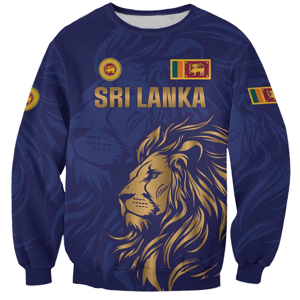 Custom Sri Lanka Cricket Sweatshirt The Lions Go Champions - Wonder Print Shop