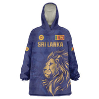 Custom Sri Lanka Cricket Wearable Blanket Hoodie The Lions Go Champions - Wonder Print Shop