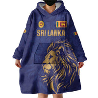 Custom Sri Lanka Cricket Wearable Blanket Hoodie The Lions Go Champions - Wonder Print Shop