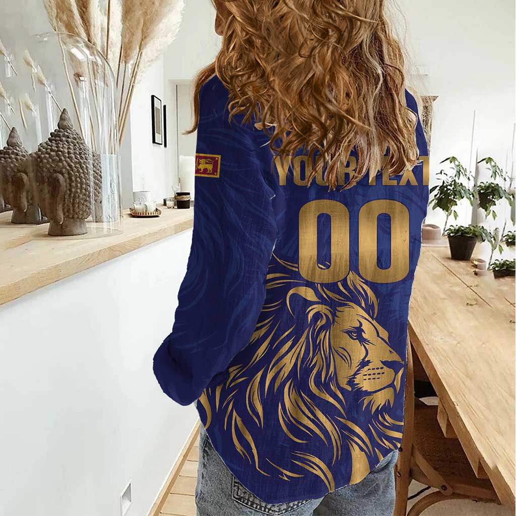 Custom Sri Lanka Cricket Women Casual Shirt The Lions Go Champions - Wonder Print Shop
