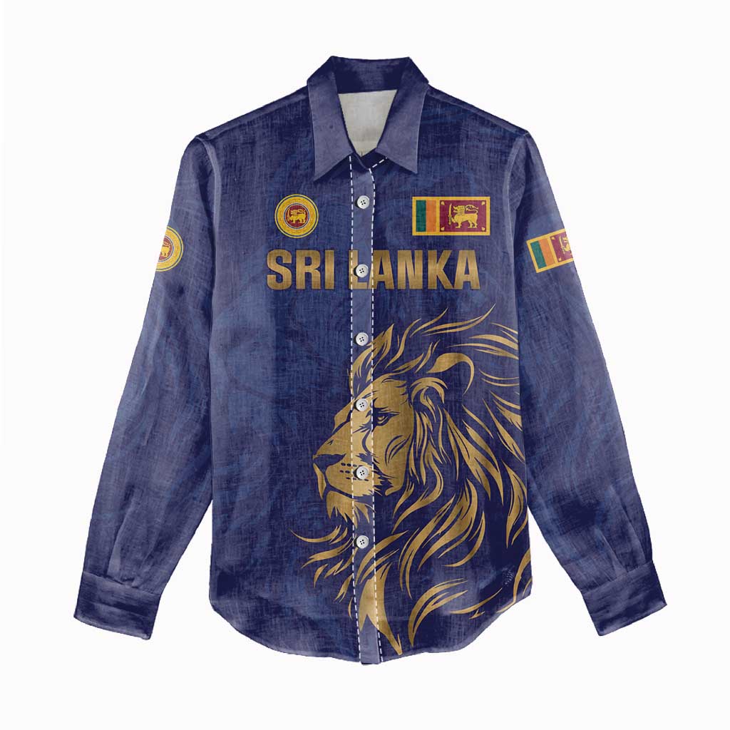 Custom Sri Lanka Cricket Women Casual Shirt The Lions Go Champions - Wonder Print Shop