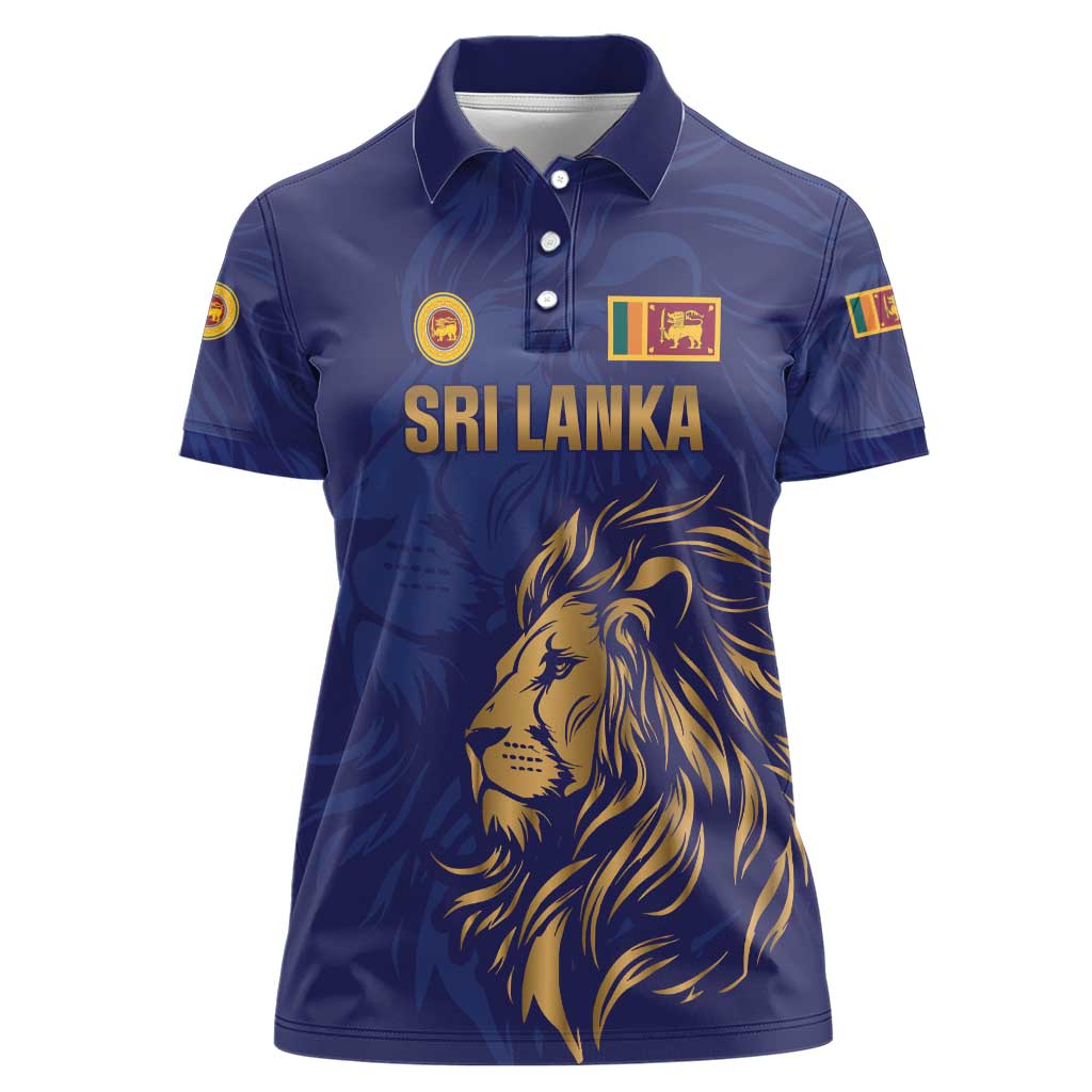 Custom Sri Lanka Cricket Women Polo Shirt The Lions Go Champions - Wonder Print Shop