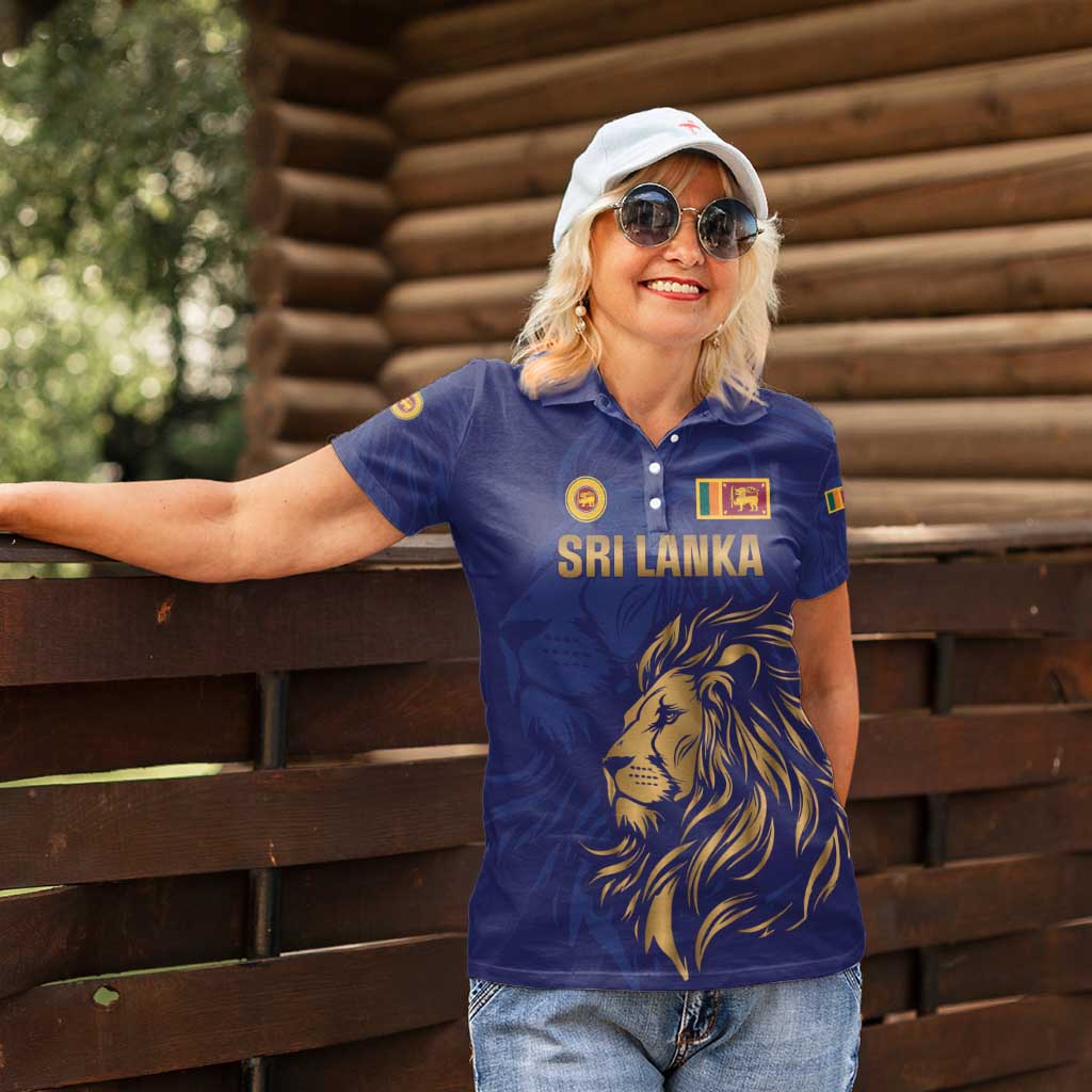 Custom Sri Lanka Cricket Women Polo Shirt The Lions Go Champions - Wonder Print Shop