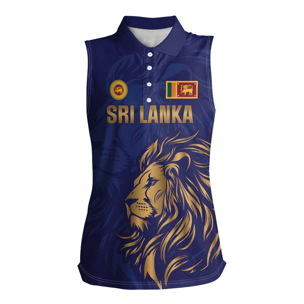 Custom Sri Lanka Cricket Women Sleeveless Polo Shirt The Lions Go Champions - Wonder Print Shop