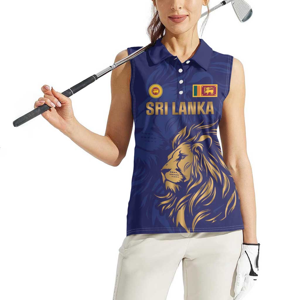 Custom Sri Lanka Cricket Women Sleeveless Polo Shirt The Lions Go Champions - Wonder Print Shop