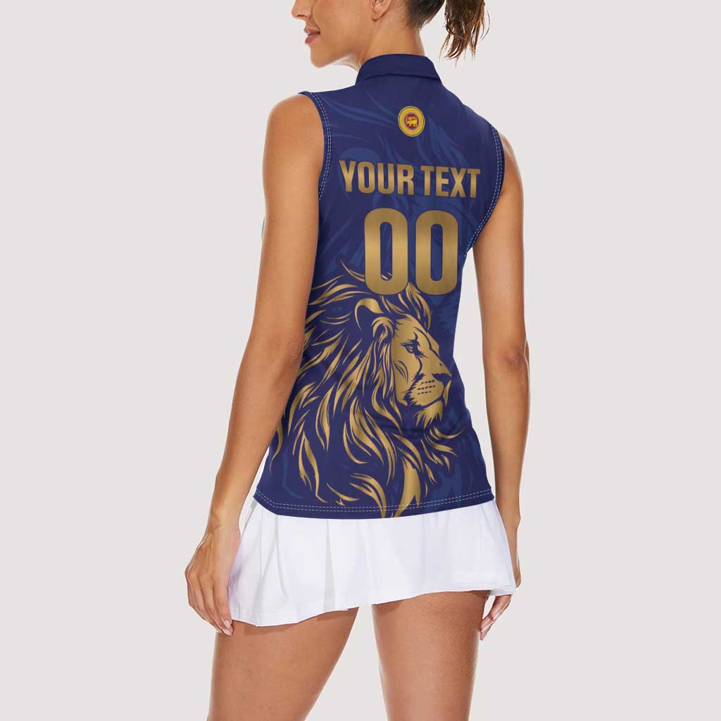 Custom Sri Lanka Cricket Women Sleeveless Polo Shirt The Lions Go Champions - Wonder Print Shop