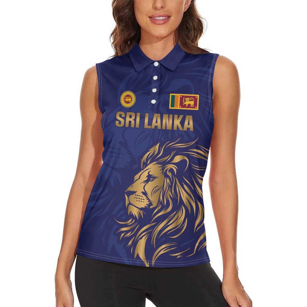 Custom Sri Lanka Cricket Women Sleeveless Polo Shirt The Lions Go Champions - Wonder Print Shop