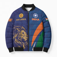 Custom Cricket India Vs Sri Lanka Bomber Puffer Jacket Simple Style - Wonder Print Shop