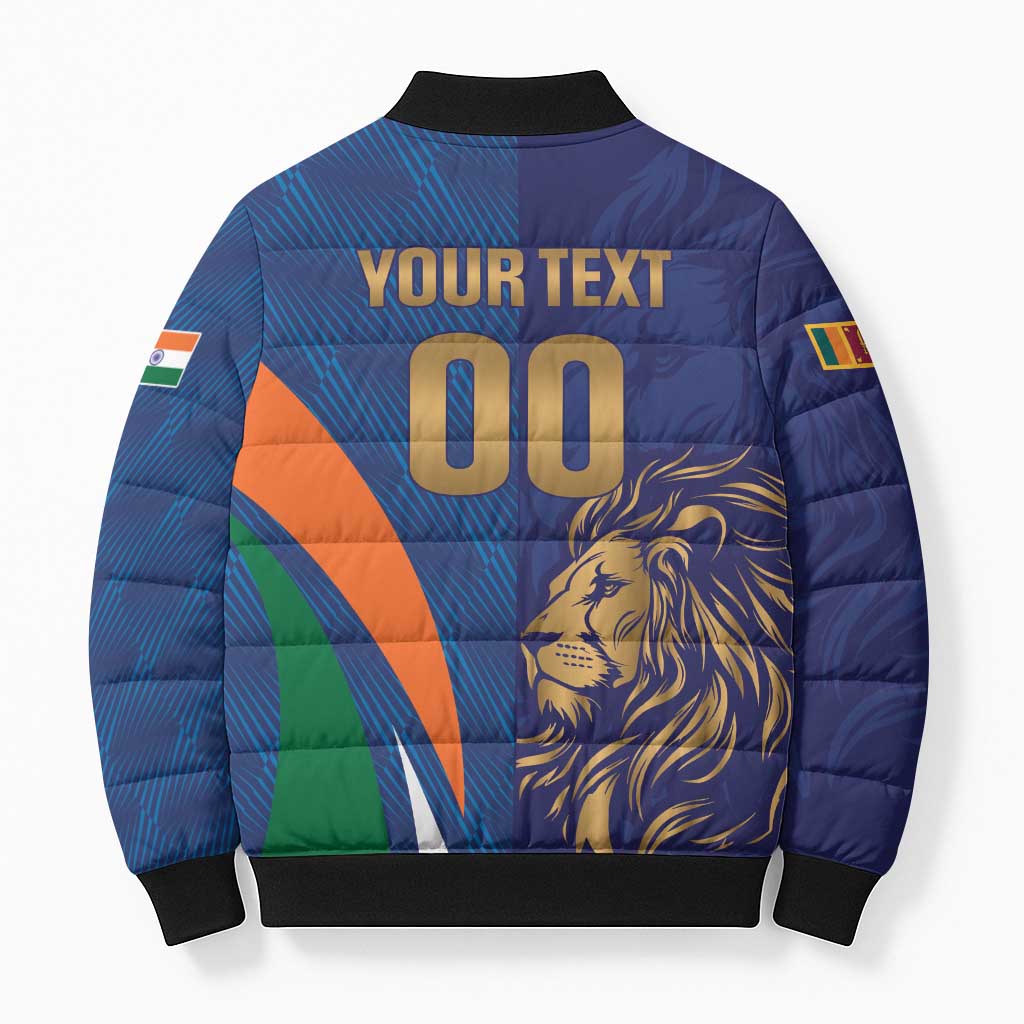 Custom Cricket India Vs Sri Lanka Bomber Puffer Jacket Simple Style - Wonder Print Shop