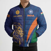 Custom Cricket India Vs Sri Lanka Bomber Puffer Jacket Simple Style - Wonder Print Shop