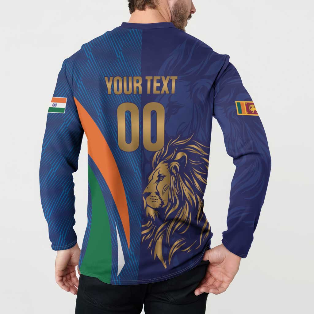 Custom Cricket India Vs Sri Lanka Button Sweatshirt Simple Style - Wonder Print Shop