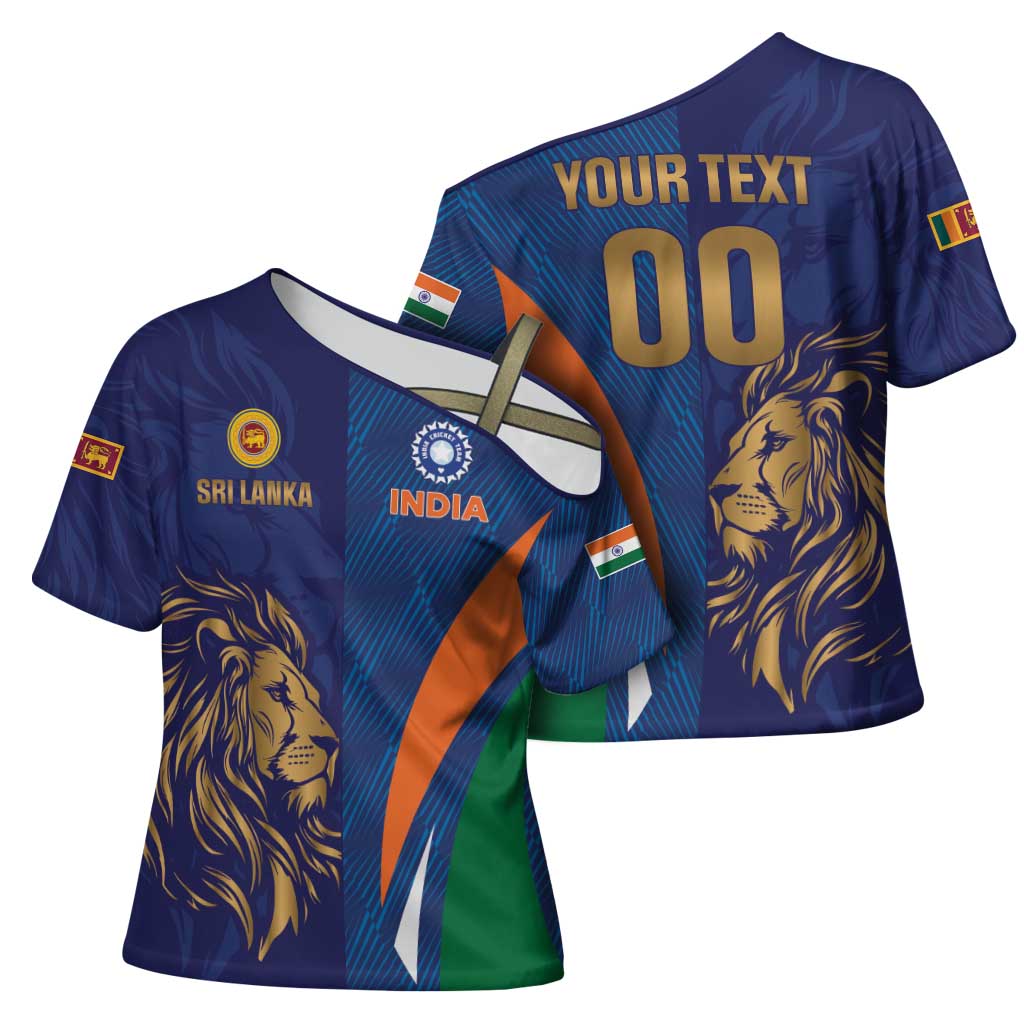 Custom Cricket India Vs Sri Lanka Cross Shoulder Shirt Simple Style - Wonder Print Shop