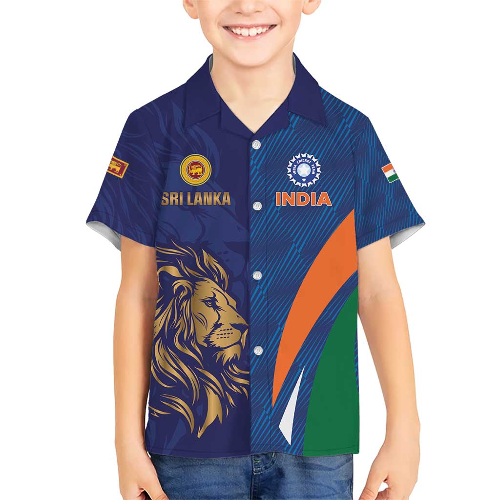 Custom Cricket India Vs Sri Lanka Kid Hawaiian Shirt Simple Style - Wonder Print Shop