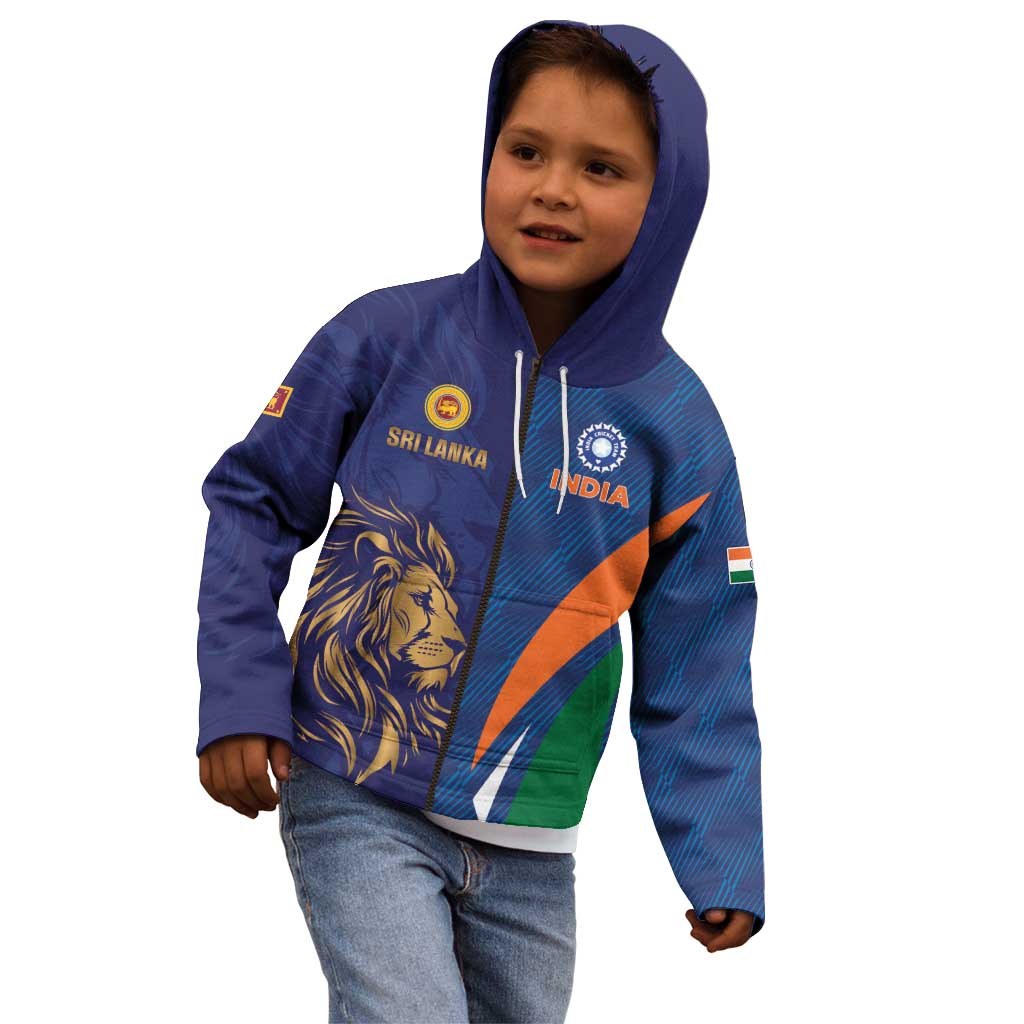 Custom Cricket India Vs Sri Lanka Kid Hoodie Simple Style - Wonder Print Shop