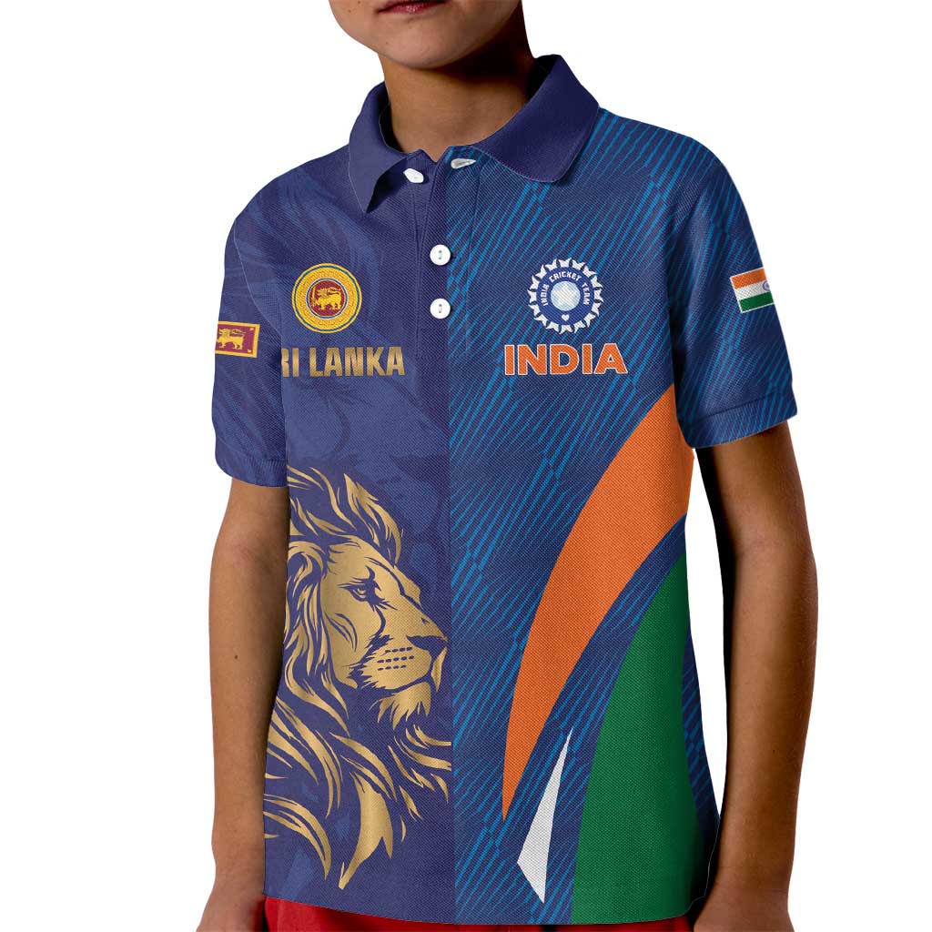 Custom Cricket India Vs Sri Lanka Kid Polo Shirt Simple Style - Wonder Print Shop