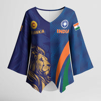 Custom Cricket India Vs Sri Lanka Kimono Sleeve Blouse Simple Style - Wonder Print Shop